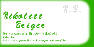 nikolett briger business card